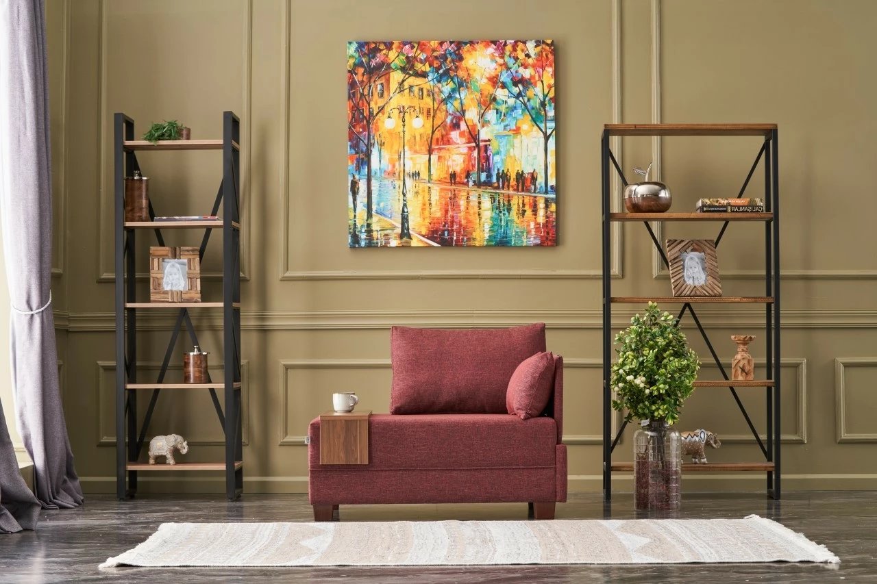 Karrige një vendëshe Fly Right, ngjyrë e kuqe e errët (claret red), Atelier del Sofa