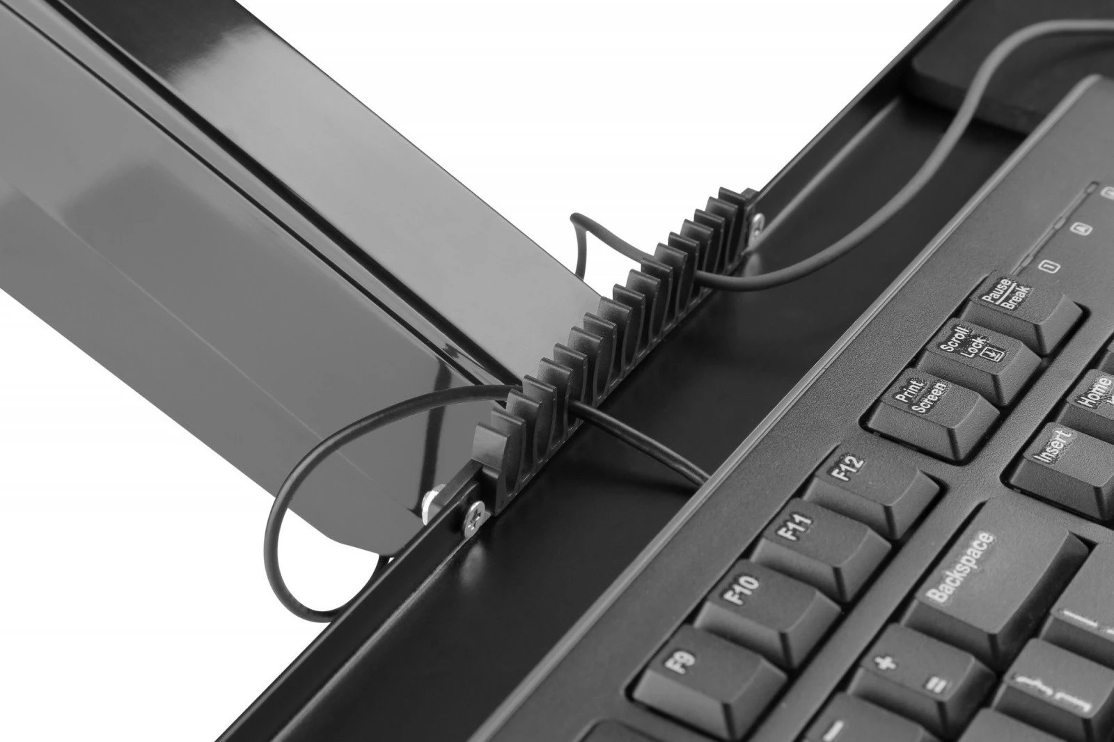 Krah muri për monitor, tastierë dhe kompjuter Digitus DA-90372, deri 32 inç, i zi