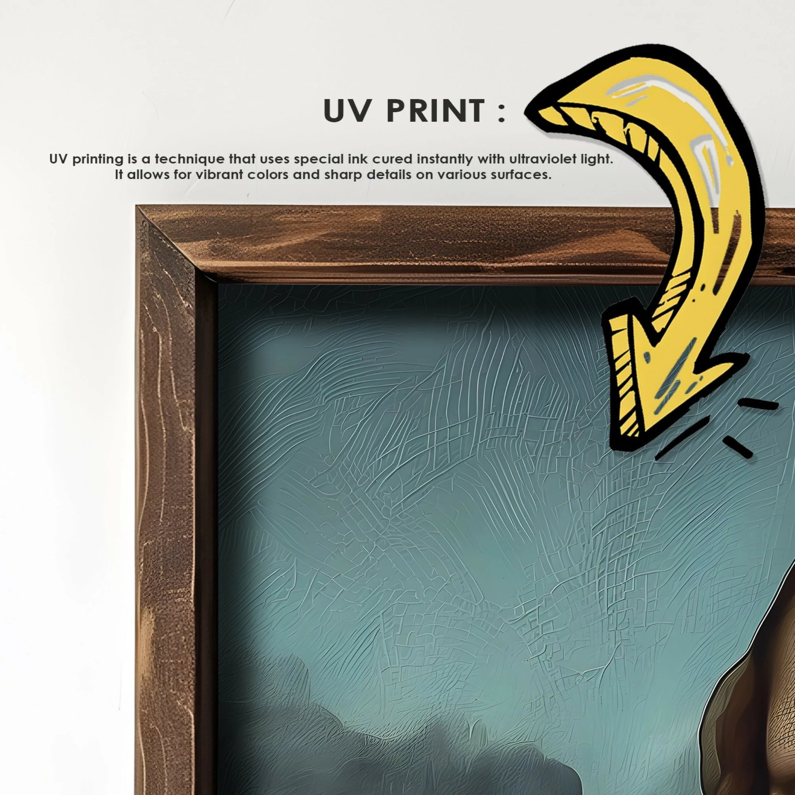 Pikturë dekorative me kornizë MDF, shumëngjyrëshe, Wallity GE025-L