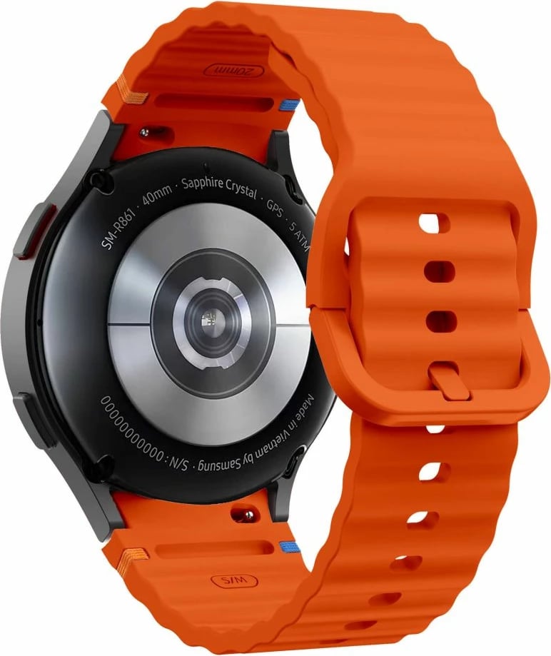 Rrip silikoni për smartwatch Tech-Protect për Samsung Galaxy Watch 4/5/5 Pro/6/7/FE, Portokalli