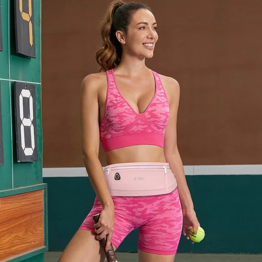 Çantë beli sportive Tech-Protect M3, rozë