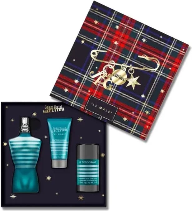 Eau de Toilette për meshkuj Jean Paul Gaultier Le Male set 3 copë, 125ml