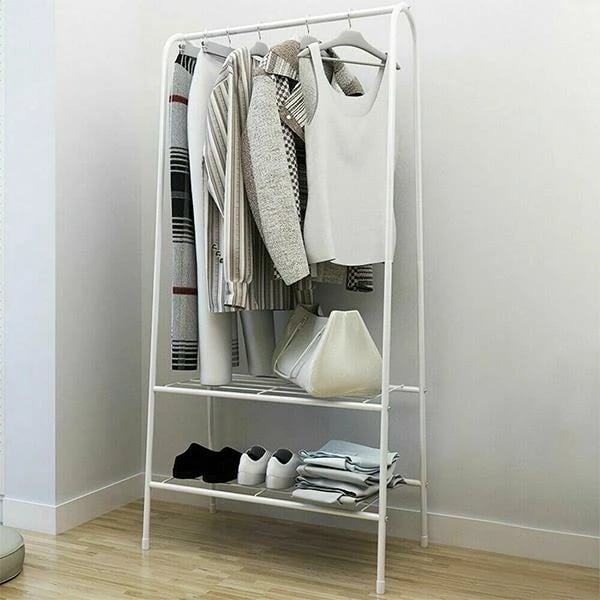 Raft organizues metalik Nextdeco, H151x60x36cm, i bardhë