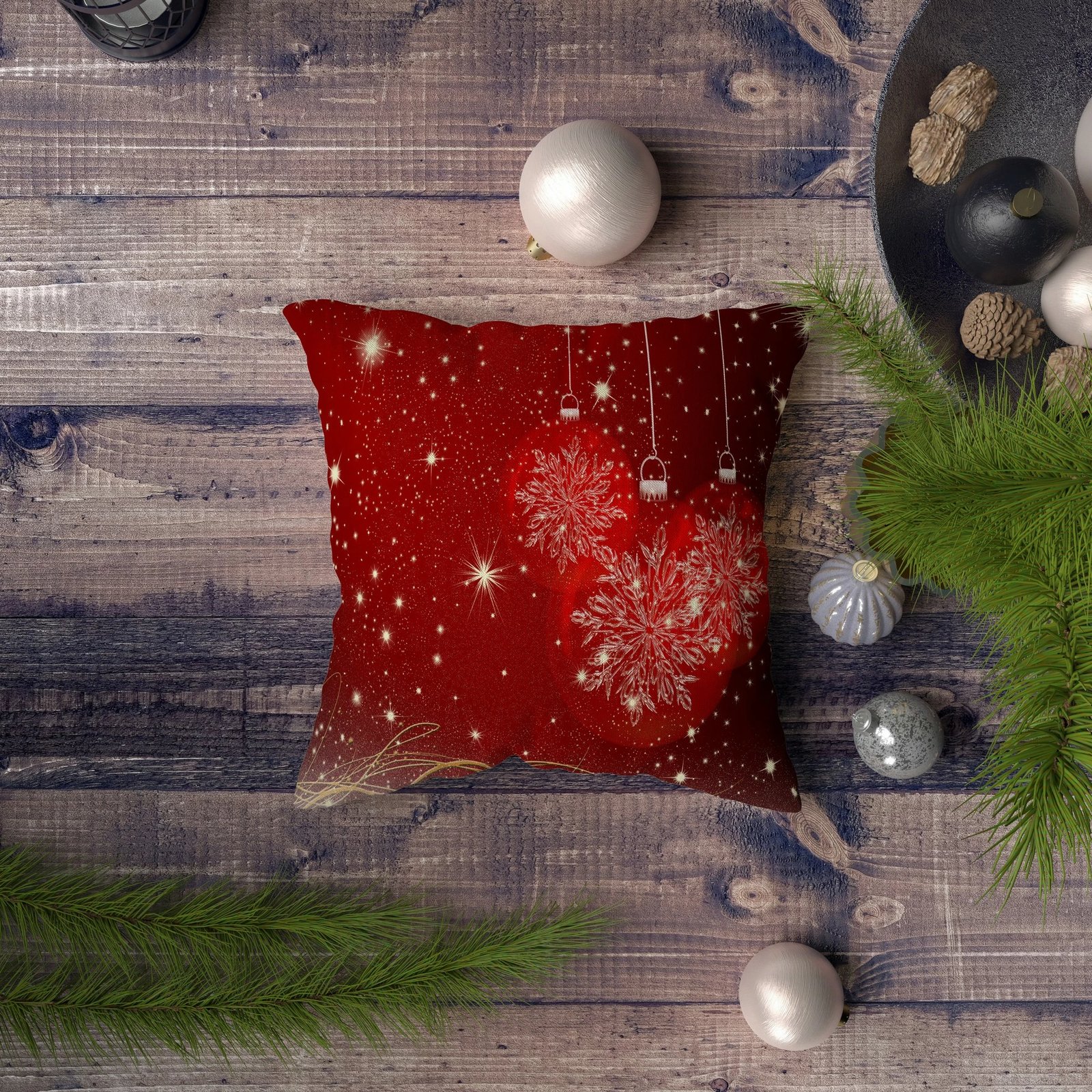 Jastëk dekorativ Aberto Design, NYXMAS037, shumëngjyrësh, 43x43cm