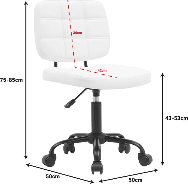 Karrige për zyre Sedia, e bardhë