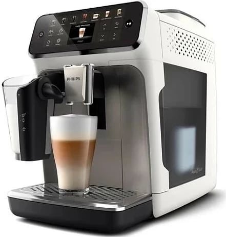 Aparat kafeje Philips 4400 series EP4443/70, bardhë-argjendtë