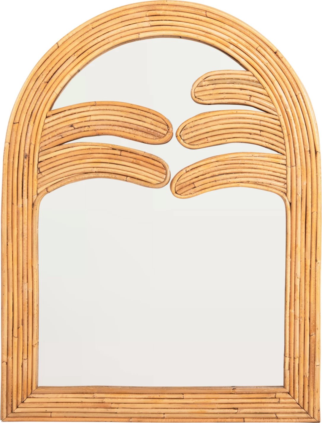 Pasqyrë muri REFLECT FH4366, kornizë natyrale rattan, 61x5x80 cm