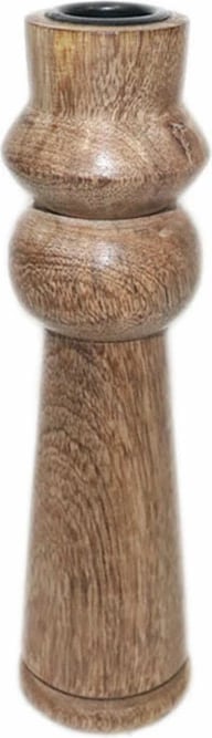 Mbajtës qirinjsh KAMAR, dru natyral, 6x6x21cm