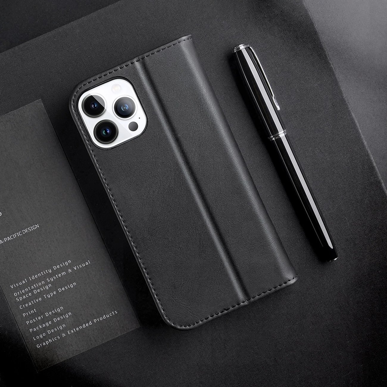 Mbështjellës Dux Ducis Hivo për iPhone 14 Pro Max, lëkurë natyrale, portofol, e kuqe Mbështjellës Dux Ducis Hivo për iPhone 14 Pro Max, lëkurë natyrale, portofol, e kuqe