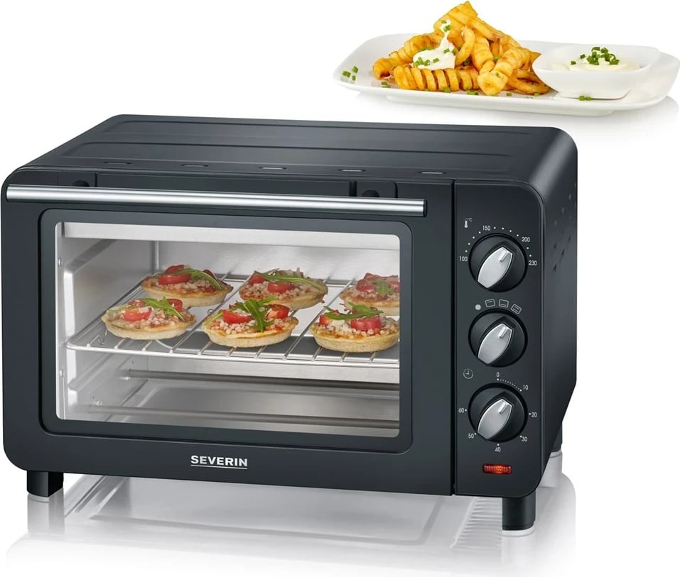 Mini furrë SEVERIN TO 2042, 14L, 1200W, e zezë
