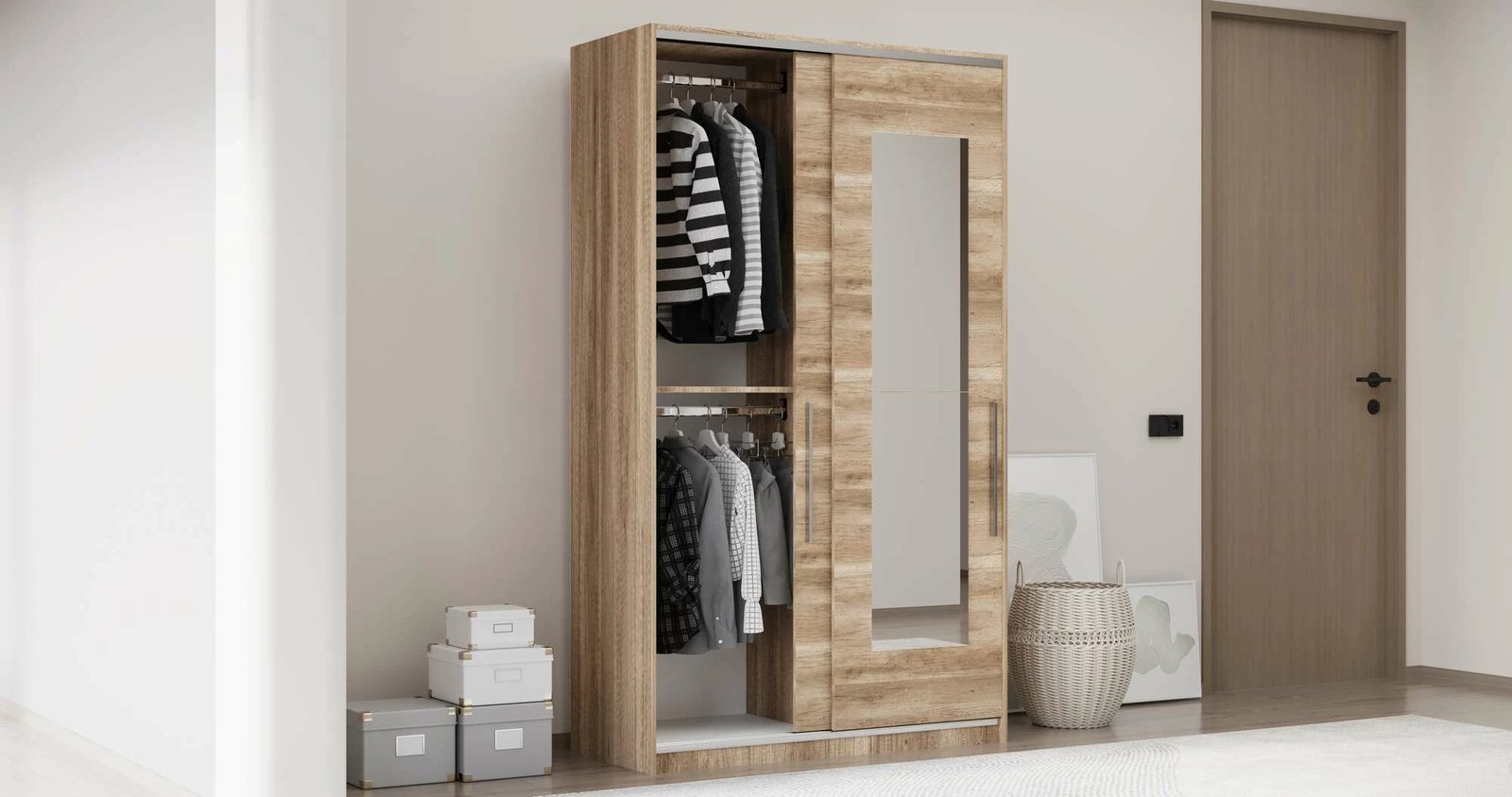 Dollap Hanah Home, Elit Plus, ngjyrë Sonoma