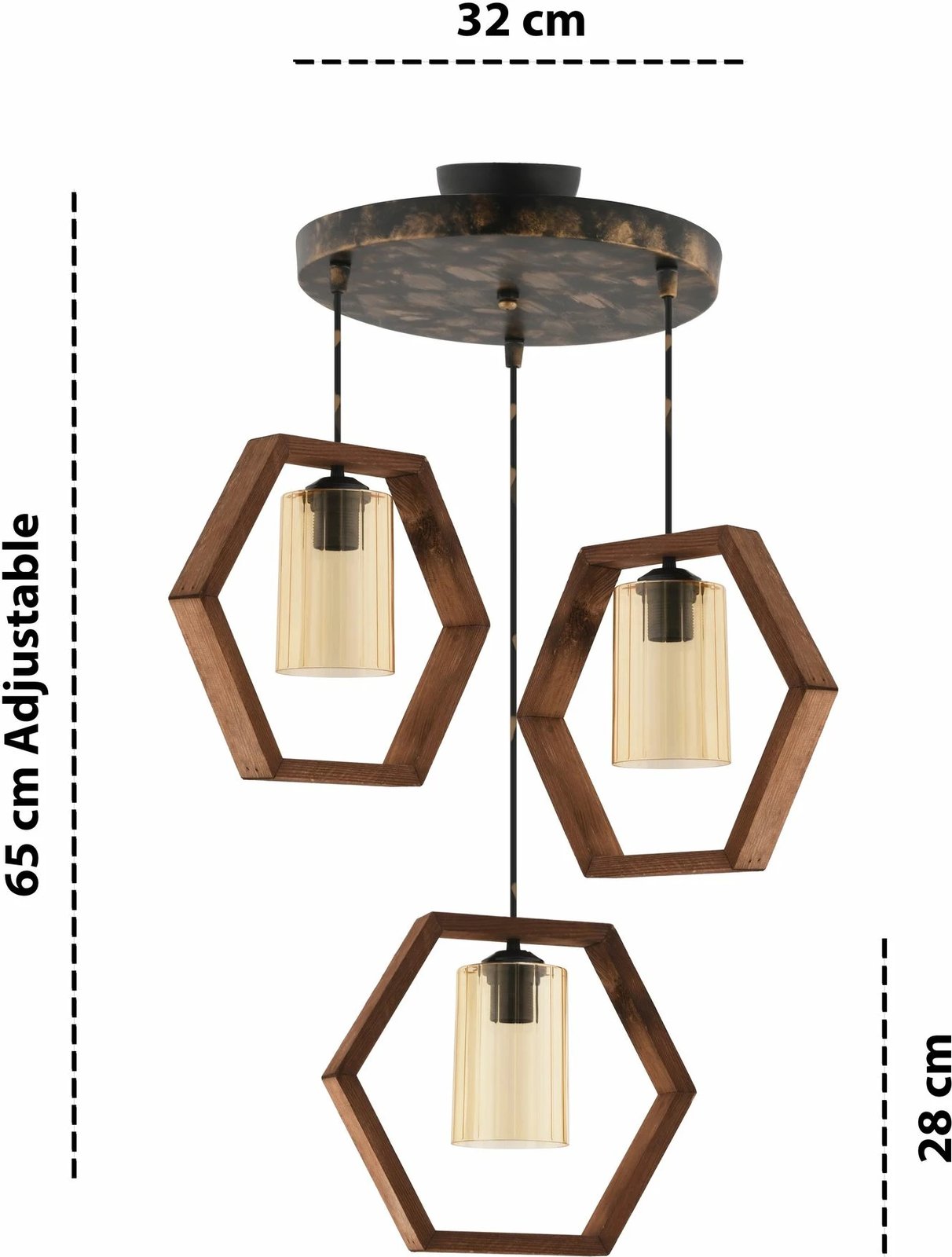 Llambadar Opviq, Hexagon Triple, xhami i errët