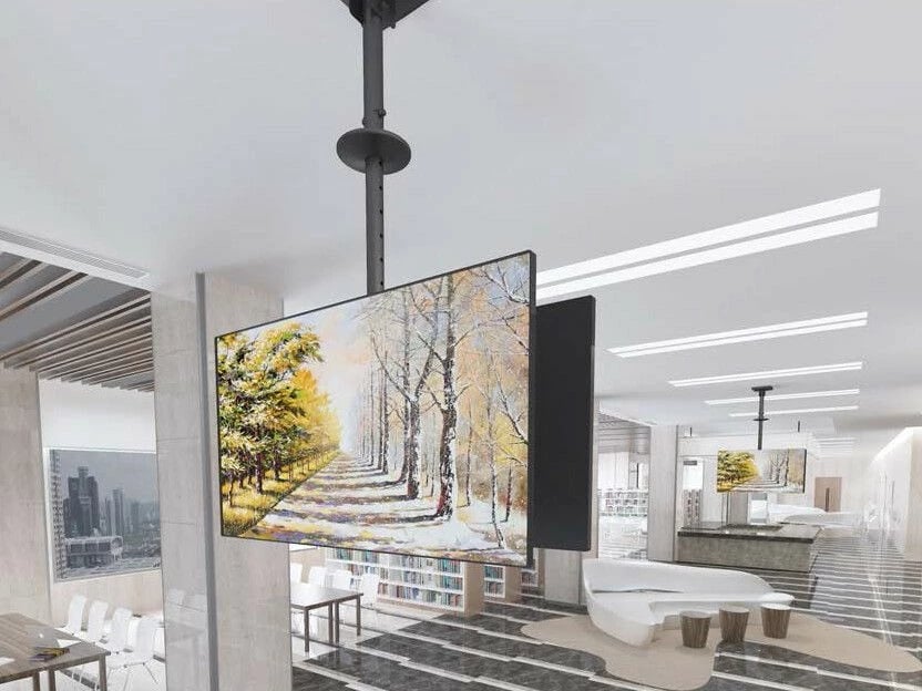 Mbajtës tavani për TV dual Equip, 32-65 inç, 80 kg, i zi