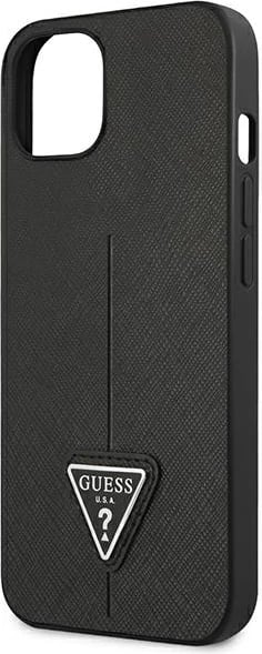 Mbështjellës Guess SaffianoTriangle Logo për iPhone 14 Plus 6.7", i zi Mbështjellës Guess SaffianoTriangle Logo për iPhone 14 Plus 6.7", i zi