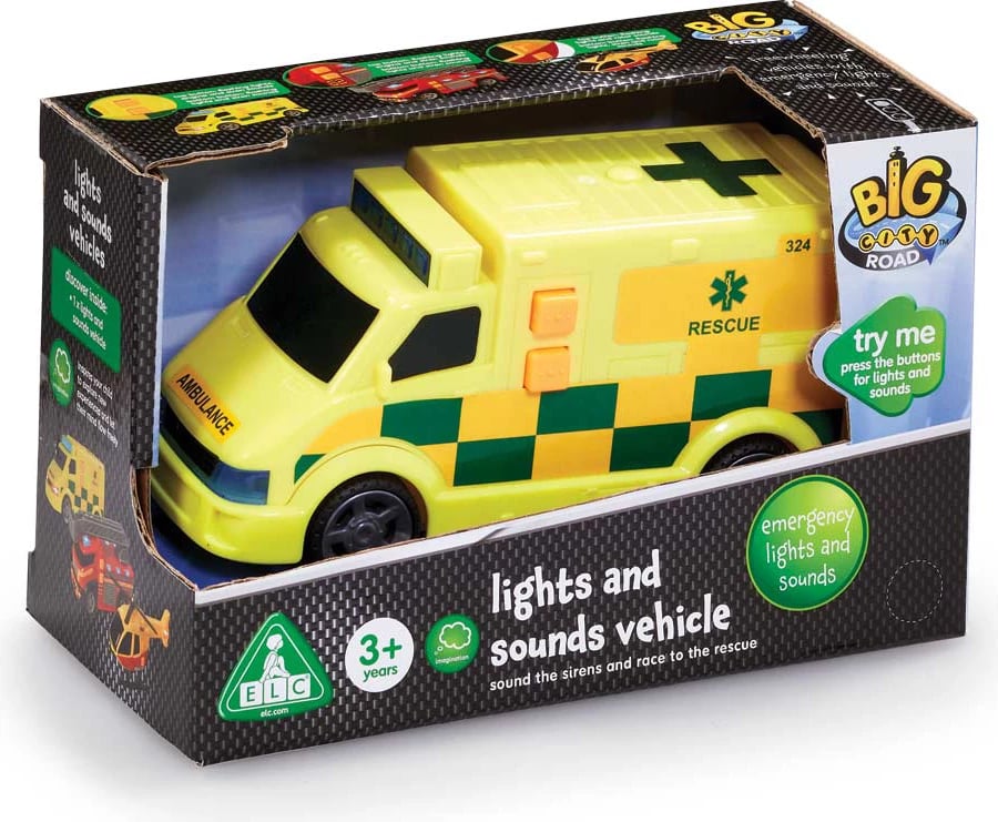 Lodër për fëmijë Big City Lights and Sounds Ambulance