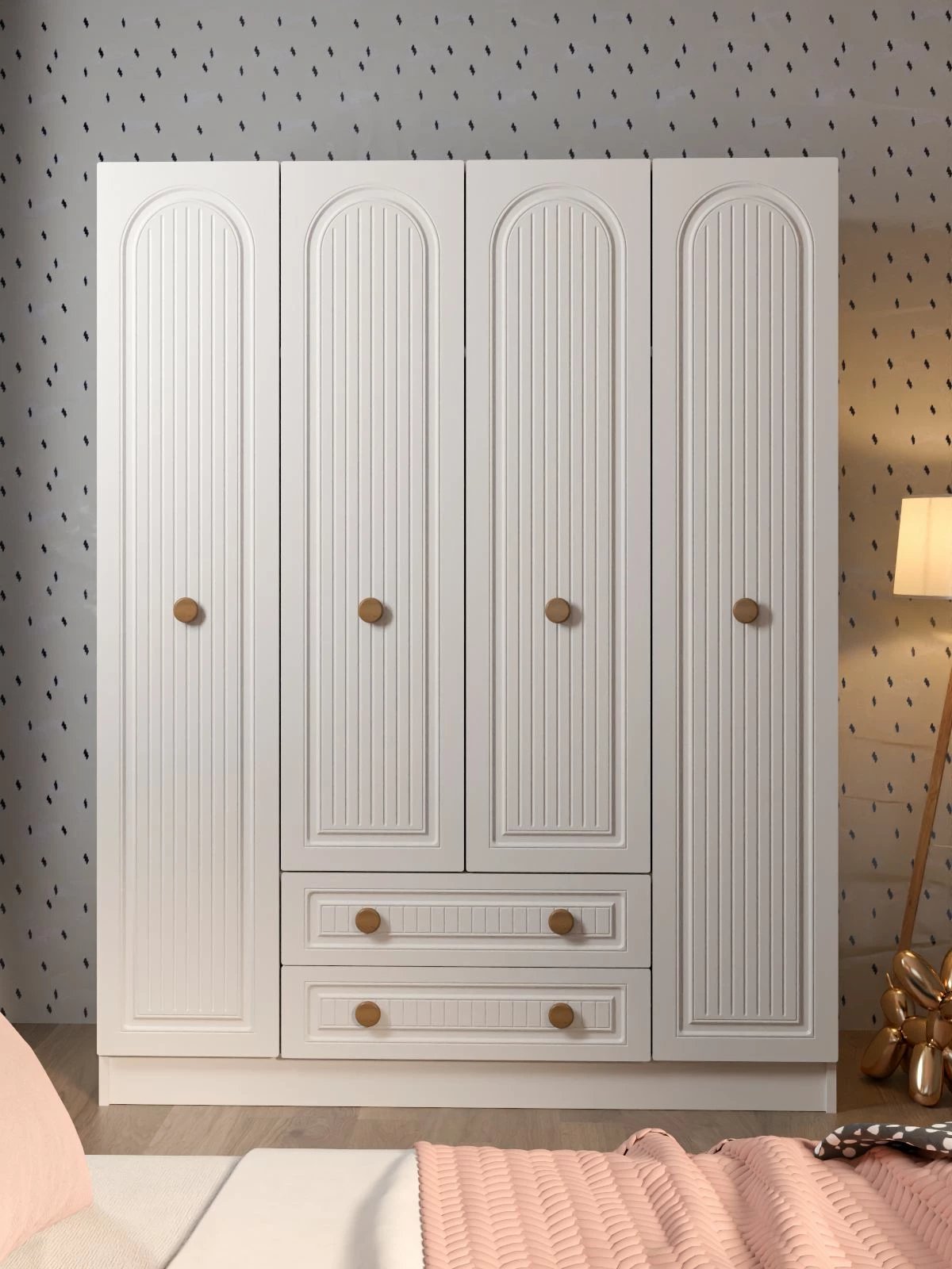 Dollap Skye Decor, i bardhë, Tavero