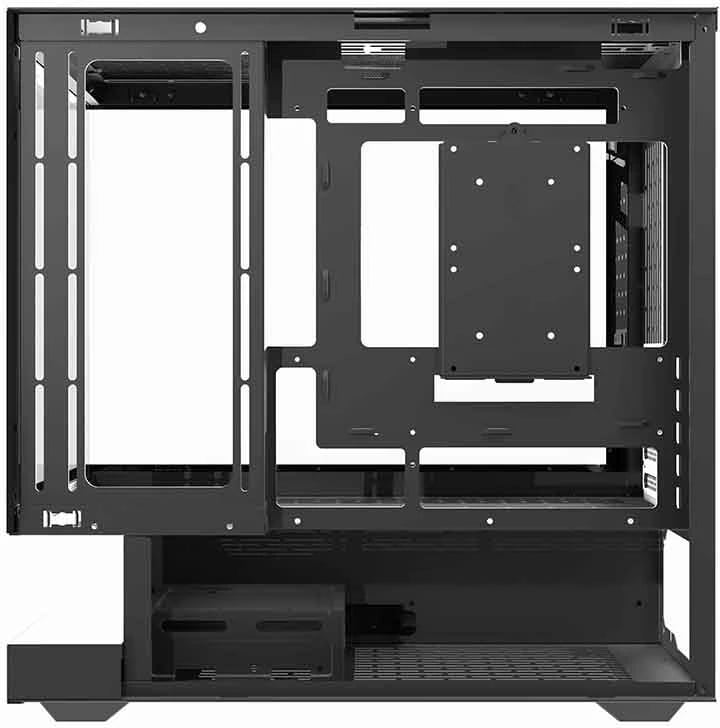 Kasë, Darkflash F1, midi tower M-ATX/ITX, panel xhami i kalitur, 6 ventilatorë ARGB, e zezë, set