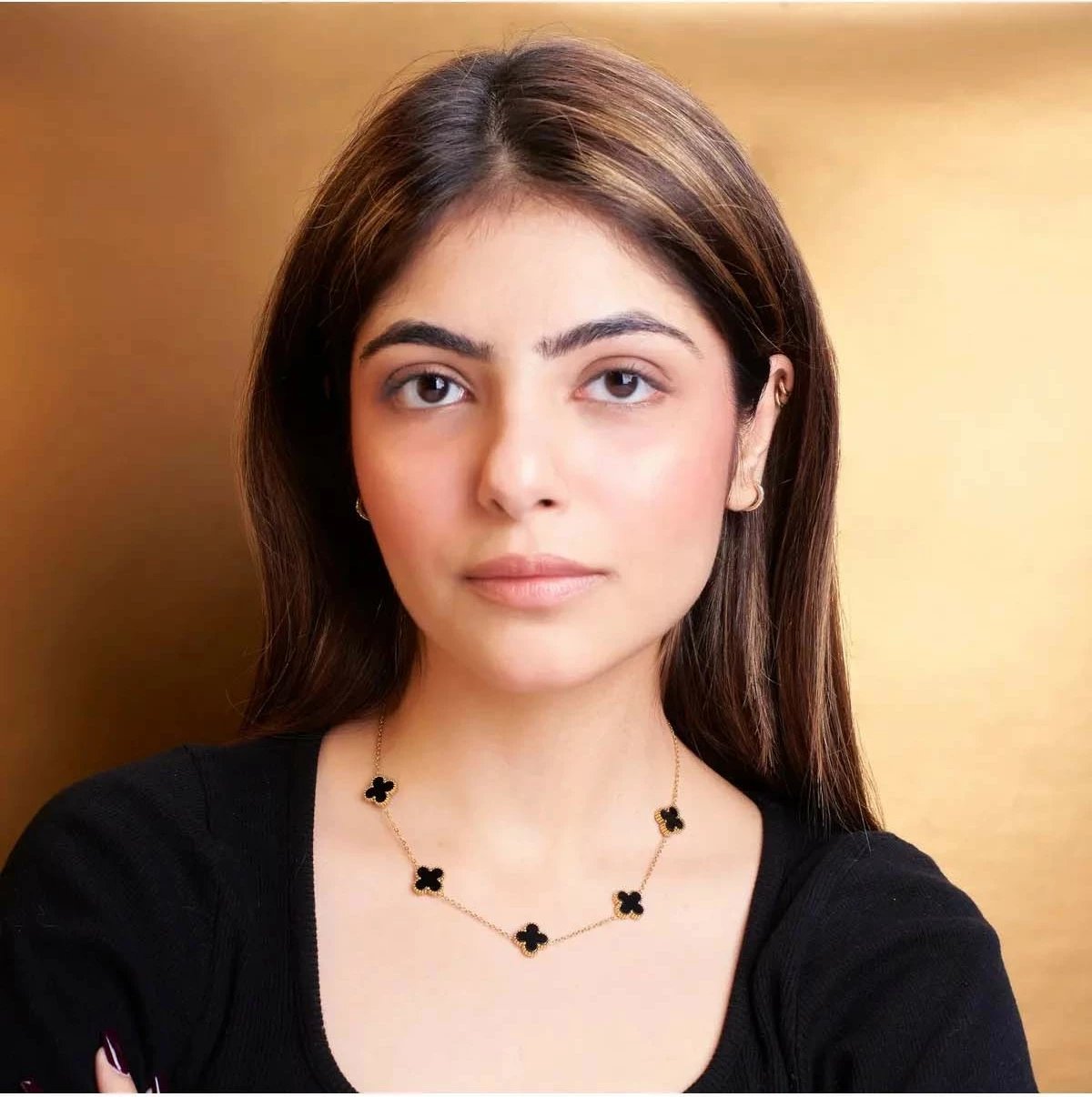 Varëse Jumeon, ngjyrë ari, gur zirkon, 45cm