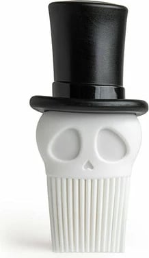 Furçë kuzhine silikoni OTOTO Skull Brush, dizajn kafkë, e bardhë me kapelë të zezë Furçë kuzhine silikoni OTOTO Skull Brush, dizajn kafkë, e bardhë me kapelë të zezë