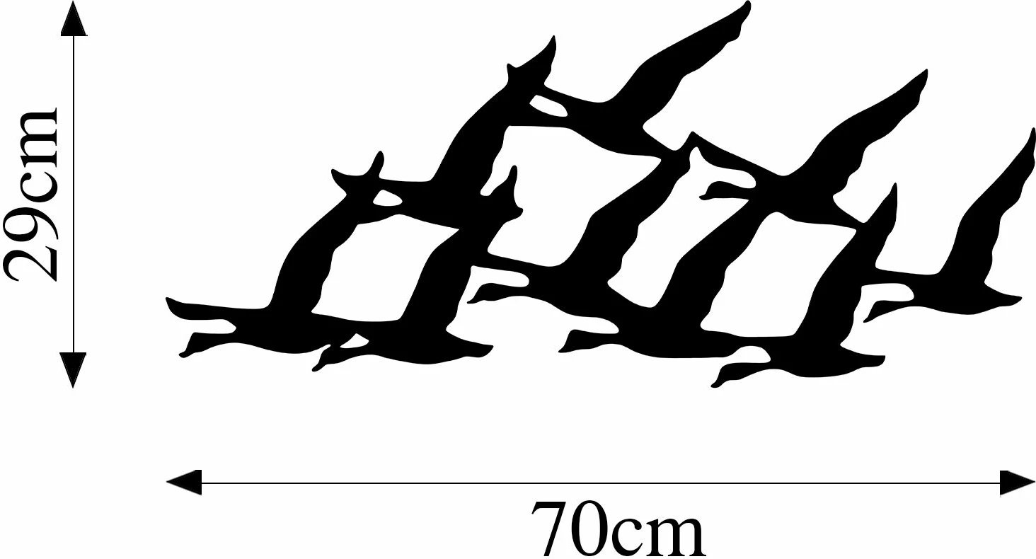 Aksesor dekorativ muri prej metali, zogj migrantë, ngjyrë e zezë, 29x70cm