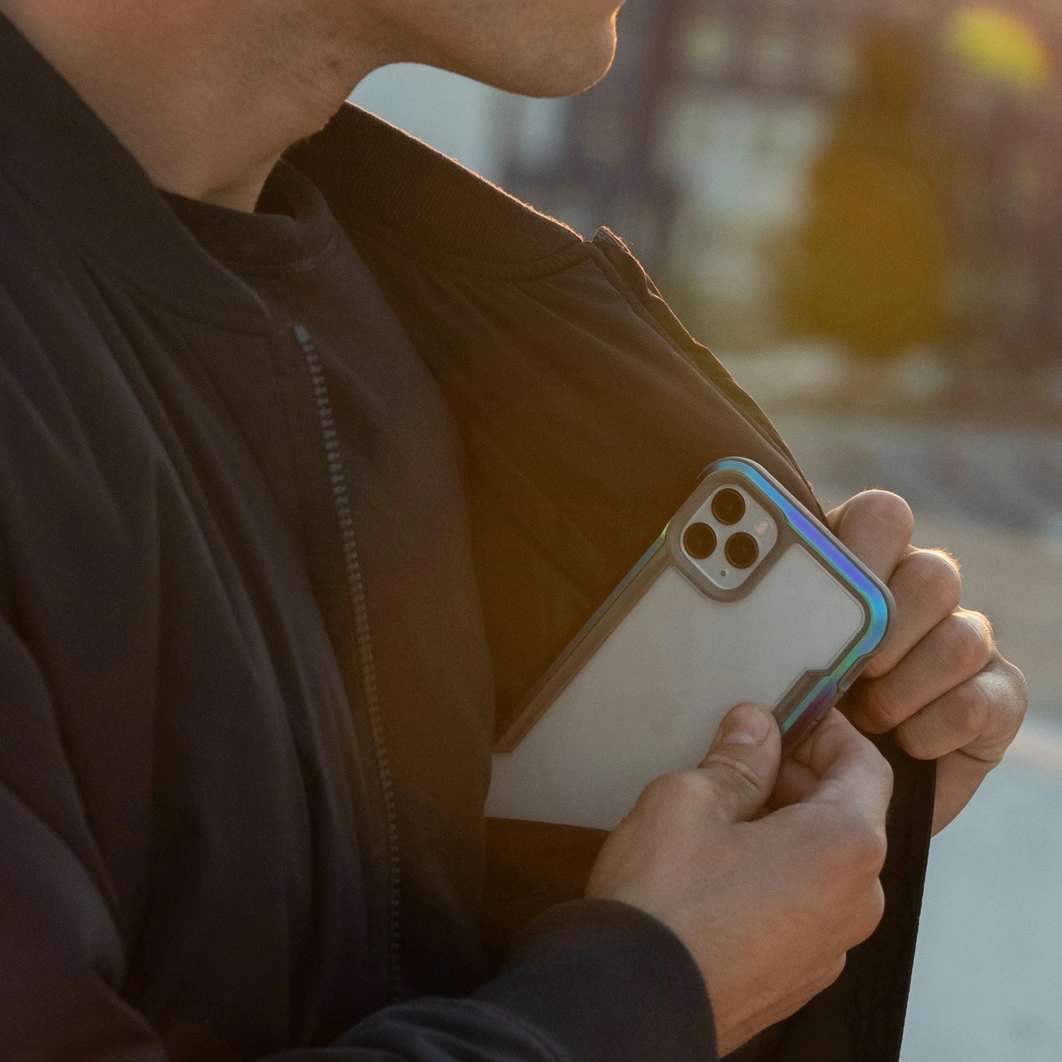 Mbështjellës Raptic X-Doria Shield për iPhone 14 Pro, MagSafe, Blu