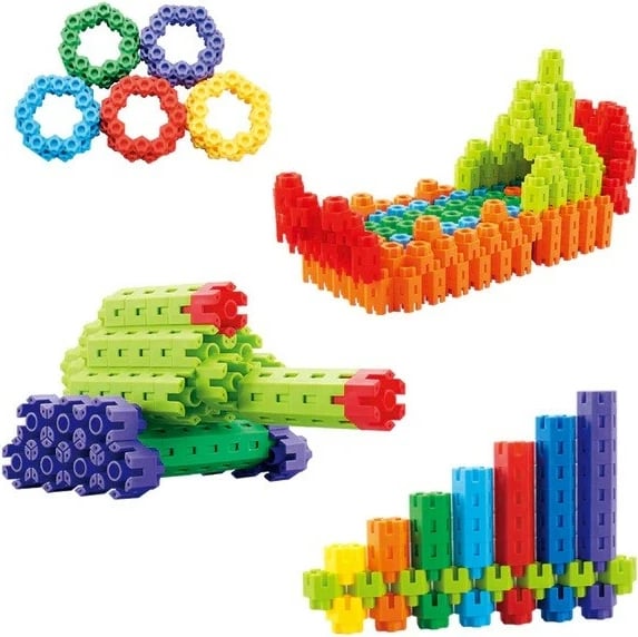 Set blloqe ndërtimi ASKATO Little Genius 150 pjesë, plastikë, shumëngjyrëshe