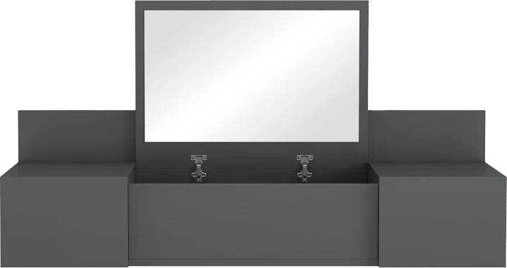 Tavolinë për grim me pasqyrë, ngjyrë gri, 100x39.1x33cm