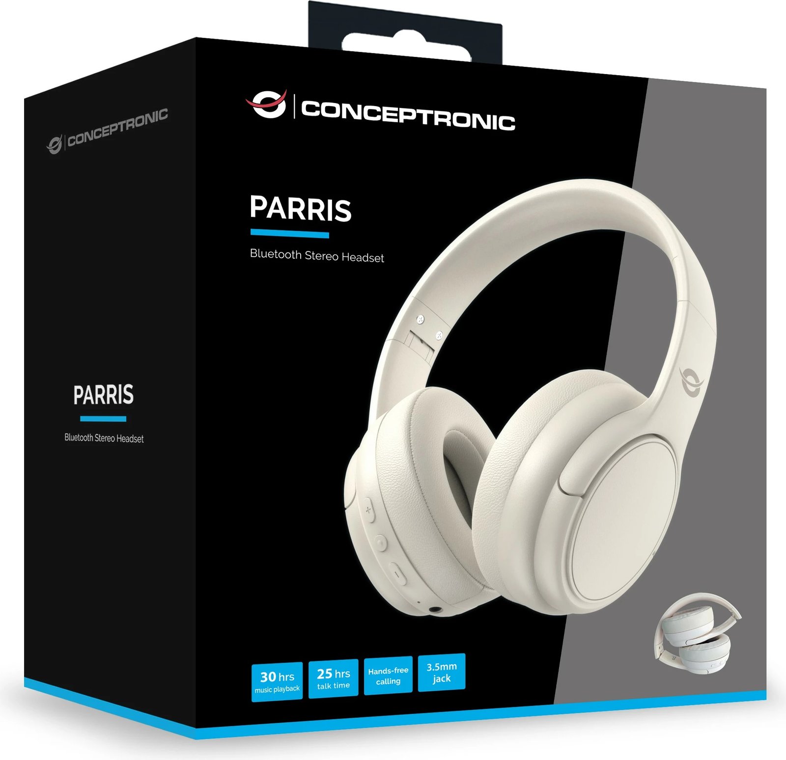 Kufje Conceptronic wireless BT 5.4, 30 orë, të bardha Kufje Conceptronic wireless BT 5.4, 30 orë, të bardha
