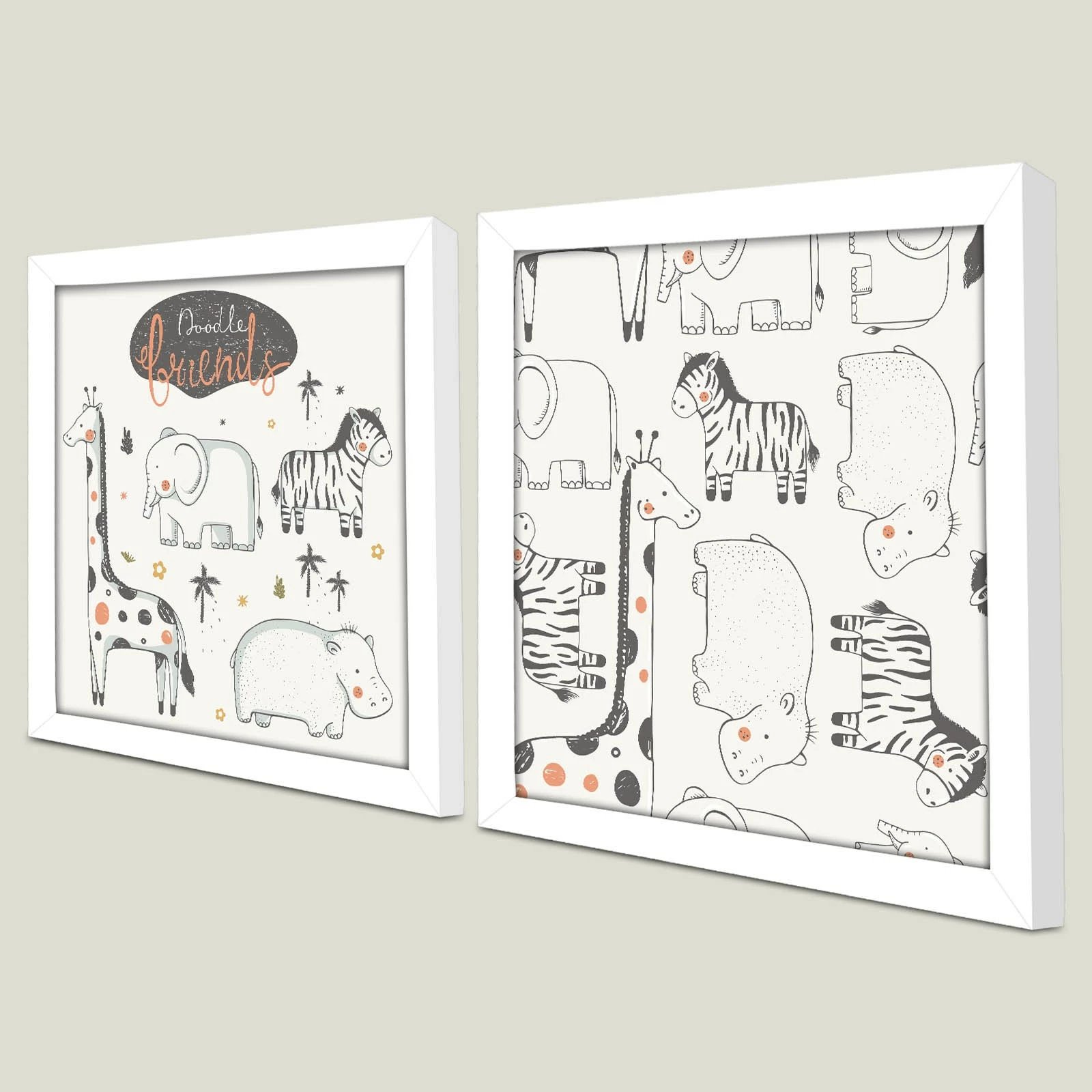 Pikturë dekorative me kornizë MDF (2 copë), Wallity, 2P3333BCT-001