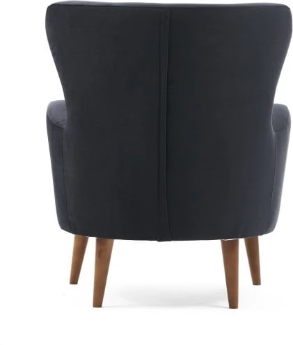 Karrige Wing Karina, kadife, ngjyrë antracit