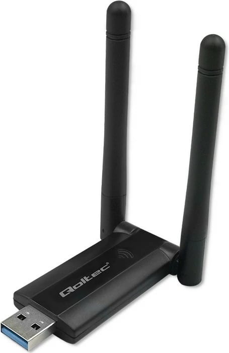 Adapter Wi-Fi USB Qoltec 56987, Dual Band, 1200Mbps, 2 antena, USB 3.0, i zi
