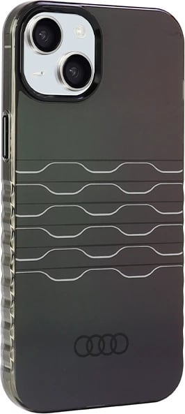 Mbështjellës Audi IML MagSafe për iPhone 15 Plus / 14 Plus, i zi