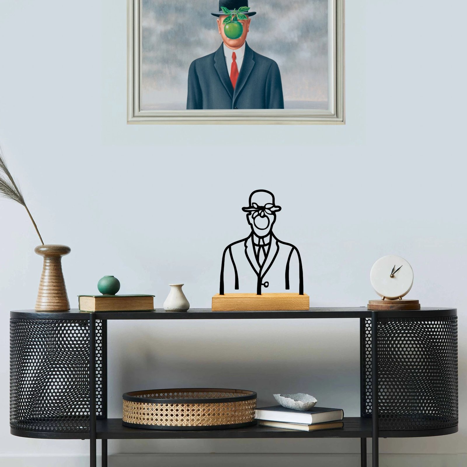 Objekt dekorativ Aberto Design, Rene, ngjyrë druri dhe e zezë