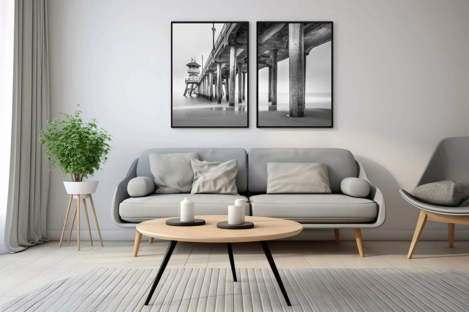 Pikturë dekorative me kornizë MDF (2 copë), Wallity, Mp2-00117, 50x70cm