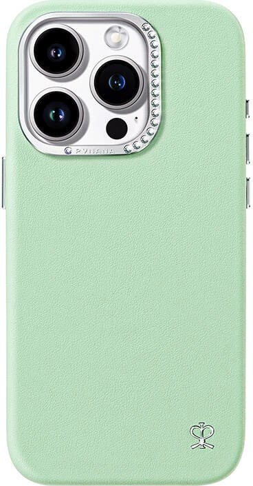 Mbështjellës Joyroom PN-15F2 për iPhone 15 Pro, i gjelbër, me kristale