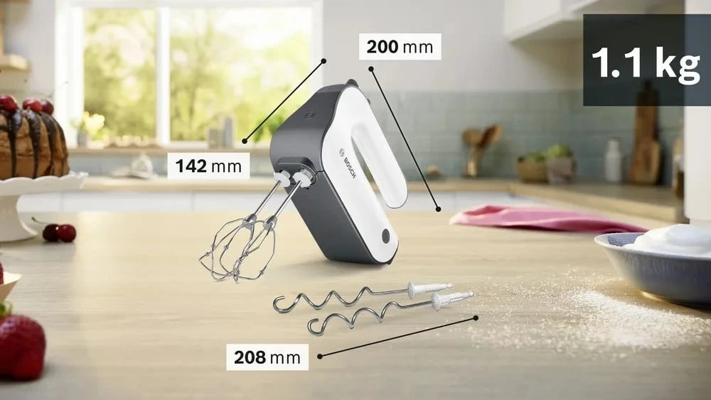 Mikser dore BOSCH MFQ49300, 850 W, bardhë/gri