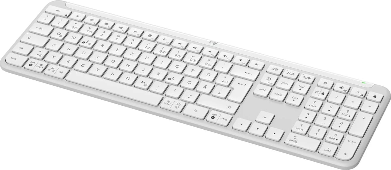 Tastierë Logitech 920-012452, Full-size, Wireless, RF Wireless + Bluetooth, QWERTZ, Bardhë Tastierë Logitech 920-012452, Full-size, Wireless, RF Wireless + Bluetooth, QWERTZ, Bardhë