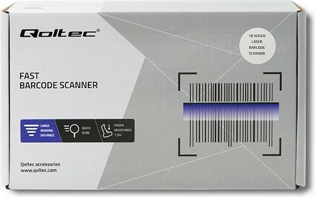 Lexues barkodesh dore Qoltec 50860, USB, i zi/verdhë