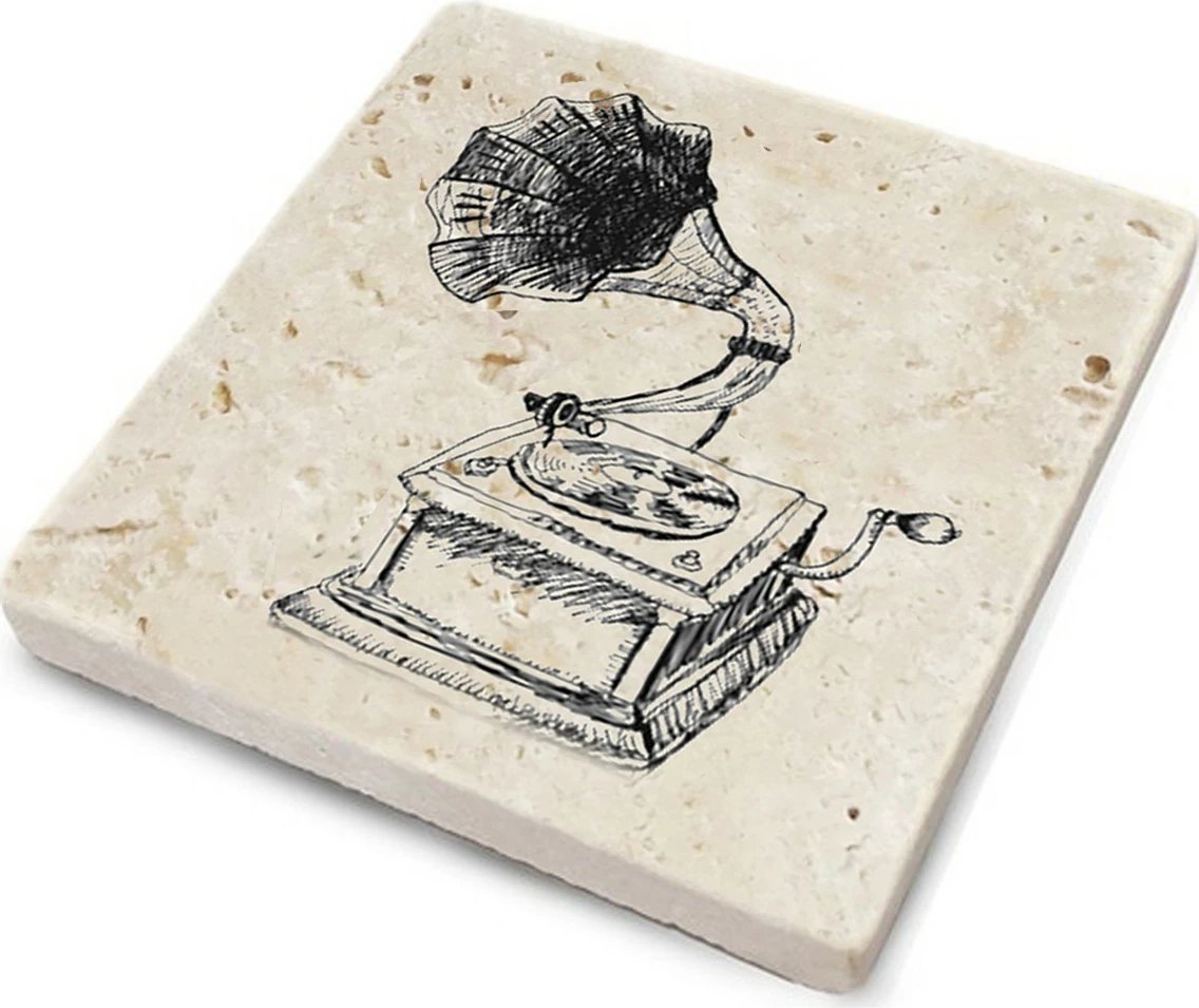 Set nënshtruesish xhami prej guri natyral, shumëngjyrësh, 4 copë, Hermia, TBA7436502215254