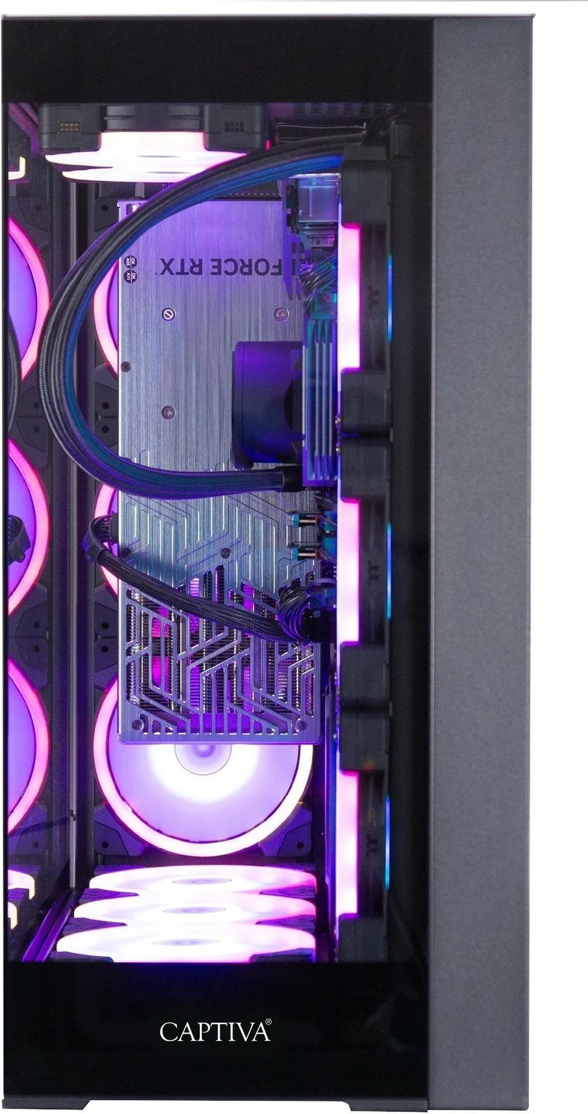 Kompjuter Captiva Ultimate R90-284, Ryzen 9 9900X3D, 128GB RAM, 4TB SSD, RTX5090, e zezë