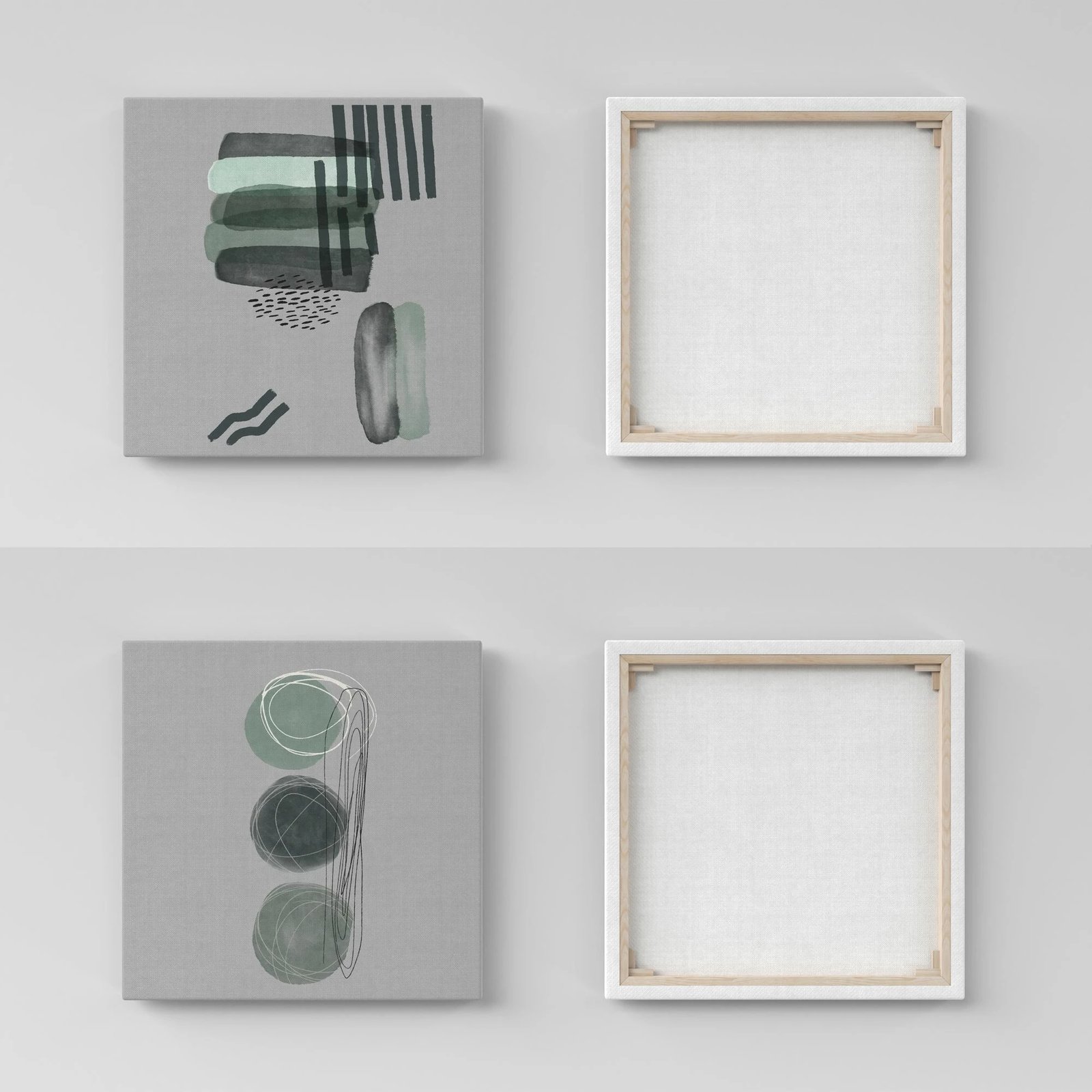 Pikturë dekorative në kanavacë (2 copë), Wallity, ASR_CNVS25 - 8, 50x50cm