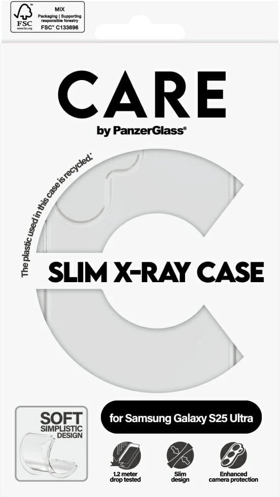 Mbështjellës PanzerGlass CARE Fashion X-Ray për Samsung Galaxy S25 Ultra, Transparent