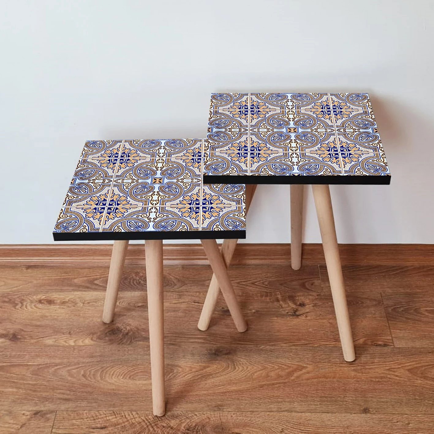 Tavolina ndihmëse të mbivendosura (2 copë), Skye Decor, 2Shp34, bezhë