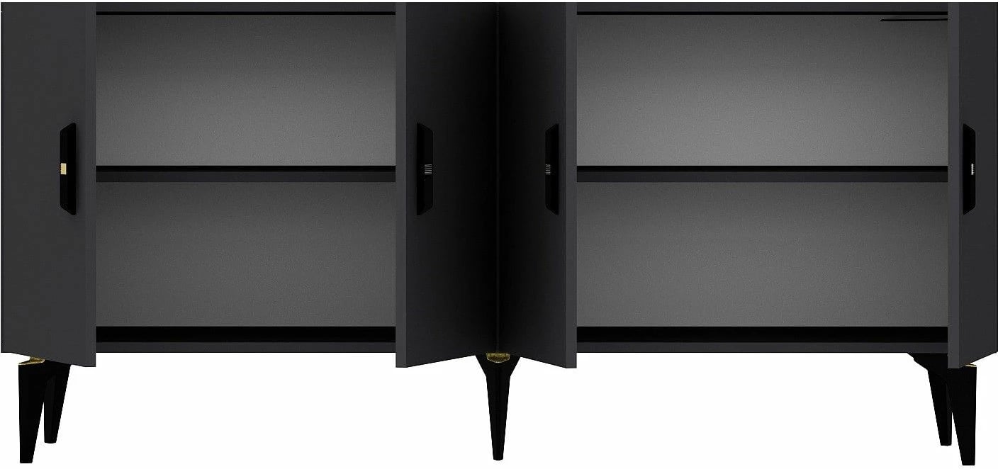 Konsol Skye Decor, ngjyrë antracit, Plus