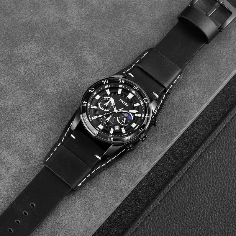 Orë dore për meshkuj Skmei, e zezë