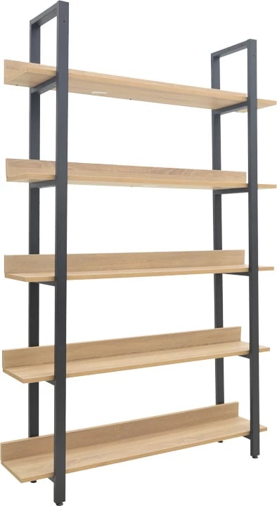 Raft librash Almond, ngjyrë lis e zezë, 120x29x185cm