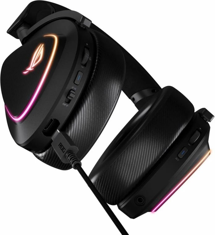 Kufje gaming Asus ROG Delta II, të zeza