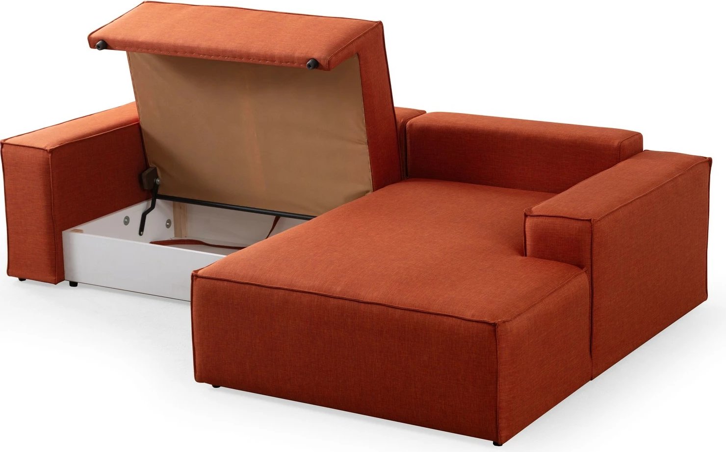 Kënd-sofë krevati Atelier del Sofa, kënd i djathtë, portokalli