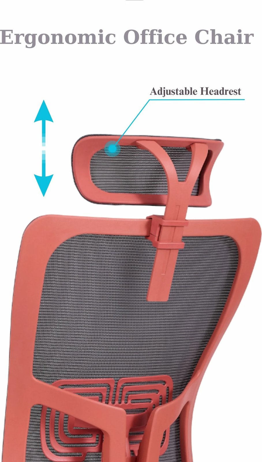 Karrige zyre ergonomike, ngjyrë salmon, Skye Decor, 126 cm