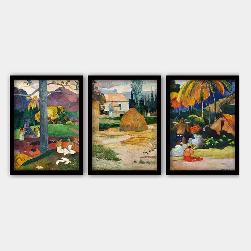 Pikturë dekorative me kornizë (3 copë), Wallity, 3SC_UN3897173_3545